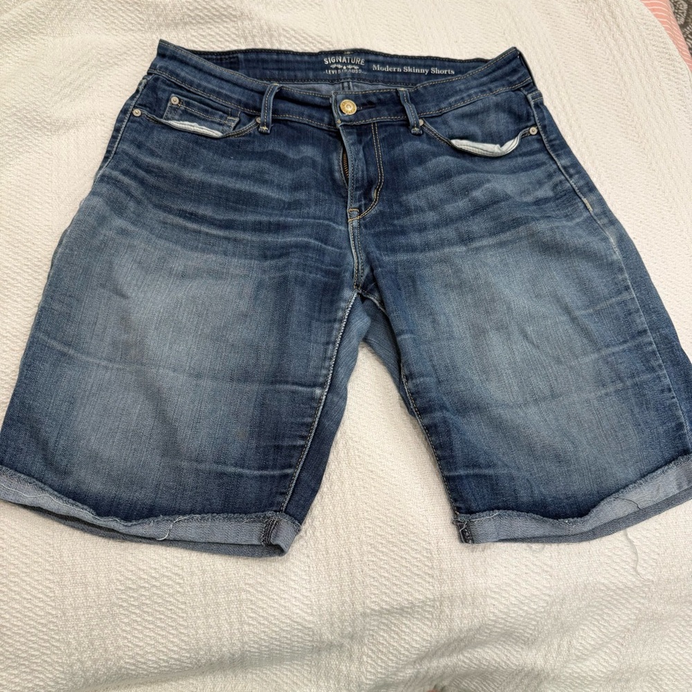 ✅ Levi's 6 28" Signature Denim modern Jeans shorts jorts worn soft casual grunge